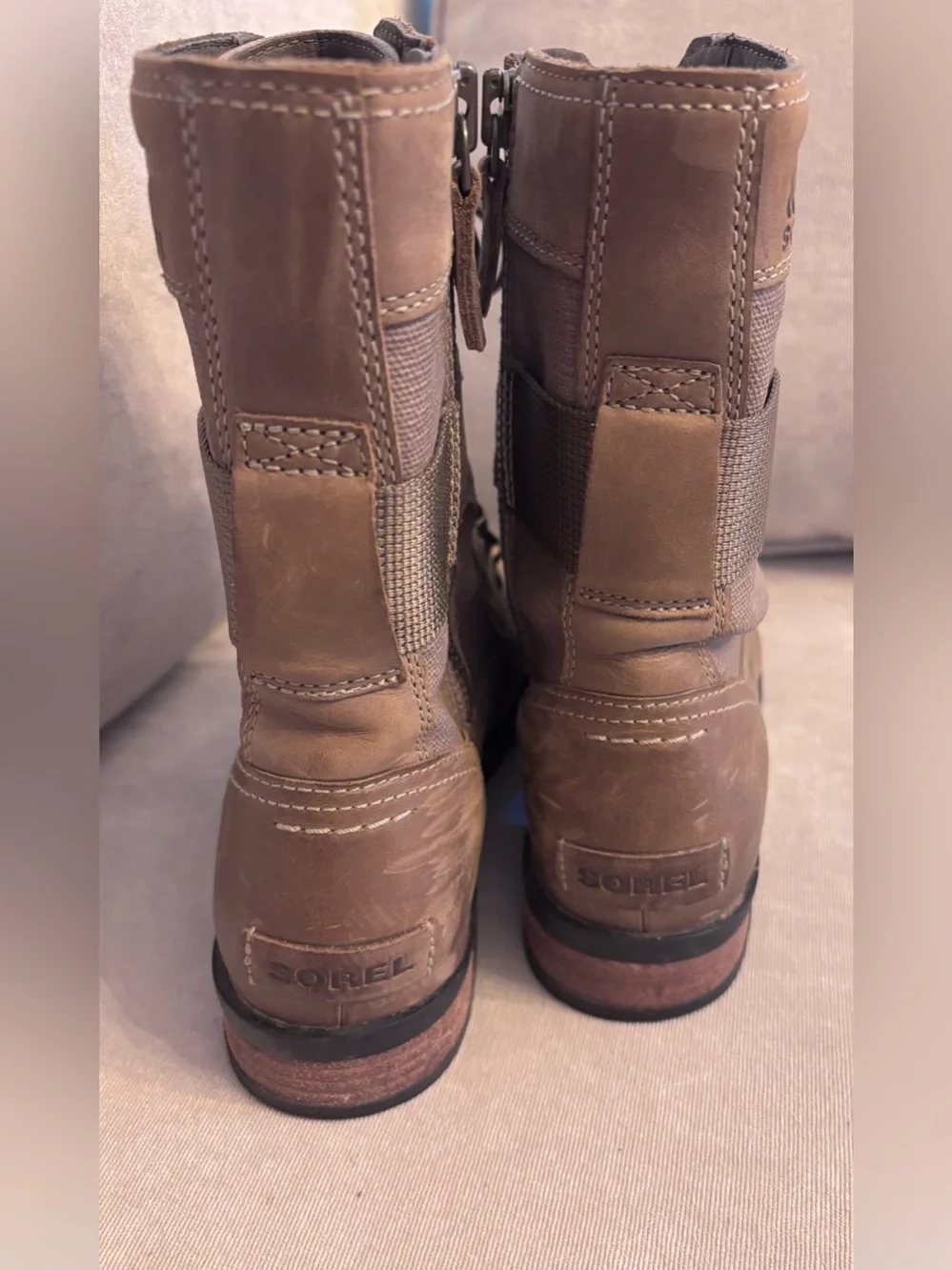 Sorel Brown Lace-Up Waterproof Winter Boots
